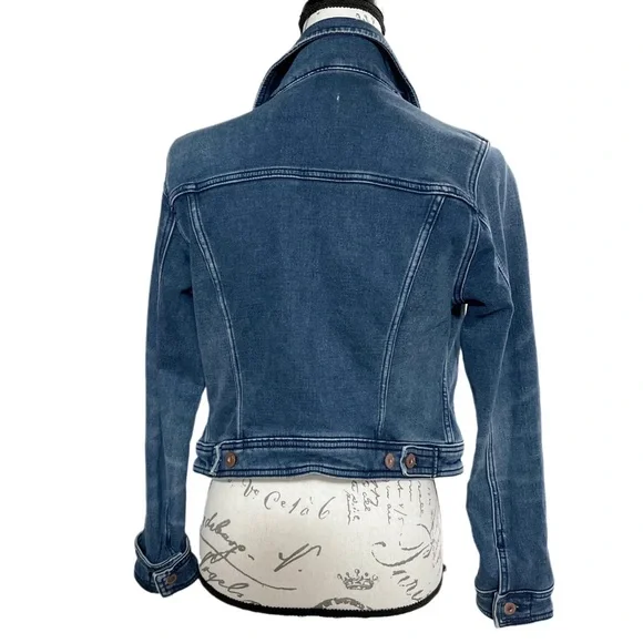 SOLD Anthropologie Pilcro & The Letterpress Cropped Denim Jean Jacket - MP - Picture 4 of 10